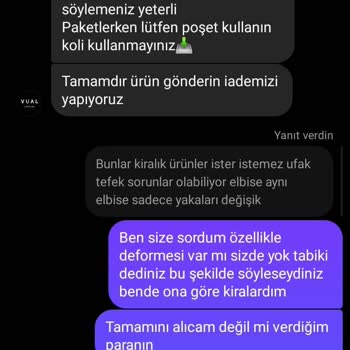 Kirli Ve Yırtık Abiye İçin İade Sorunu