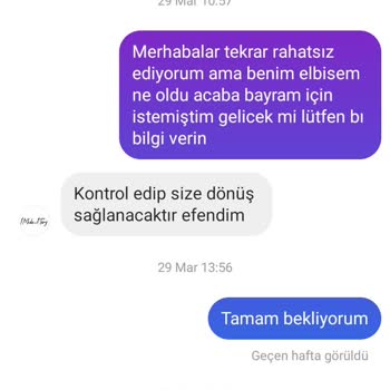 Bayram Öncesi Siparişimde İletişim Sorunları Ve Zaman Kaybı