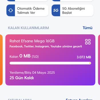 Turkcell Paket Sıfırlama Sorunu