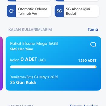 Turkcell Paket Sıfırlama Sorunu