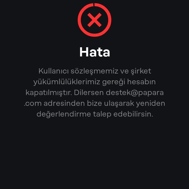 Papara Kart Sonrası Hesap Askıya Alındı: Çözüm Bekliyorum