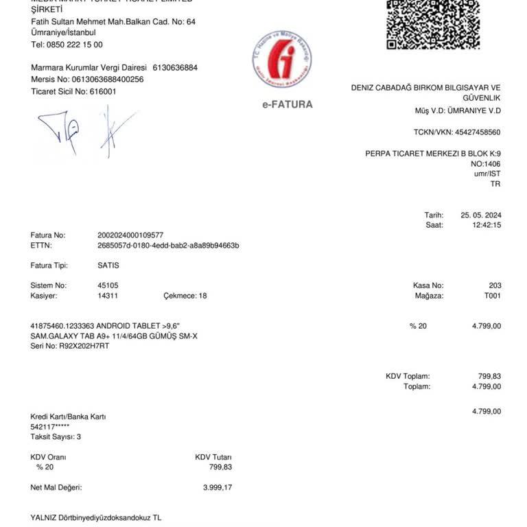 Samsung Galaxy TAB A9 Plus Garanti Sürecinde Müşteri Memnuniyetsizliği