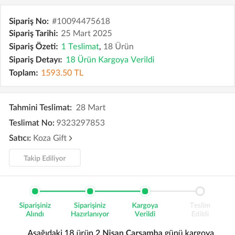 Trendyol Üzerinden Verilen Siparişin Teslim Edilmemesi