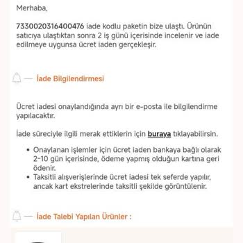 Trendyol'dan Alınan Termosun İadesinde Yaşanan Sorun