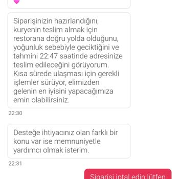 Yemek Sepeti'nde Teslimat Süresi Hayal Kırıklığı