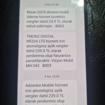 Vodafone'da Onaysız Aboneliklerle Yüksek Fatura Şoku