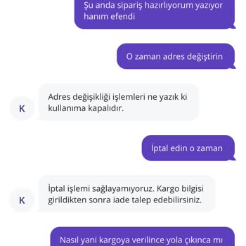 Yanlış Adrese Gönderim Ve İptal Sorunu