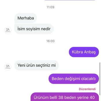 Etek Siparişimde Yaşadığım Sorunlar Ve İletişim Eksiklikleri