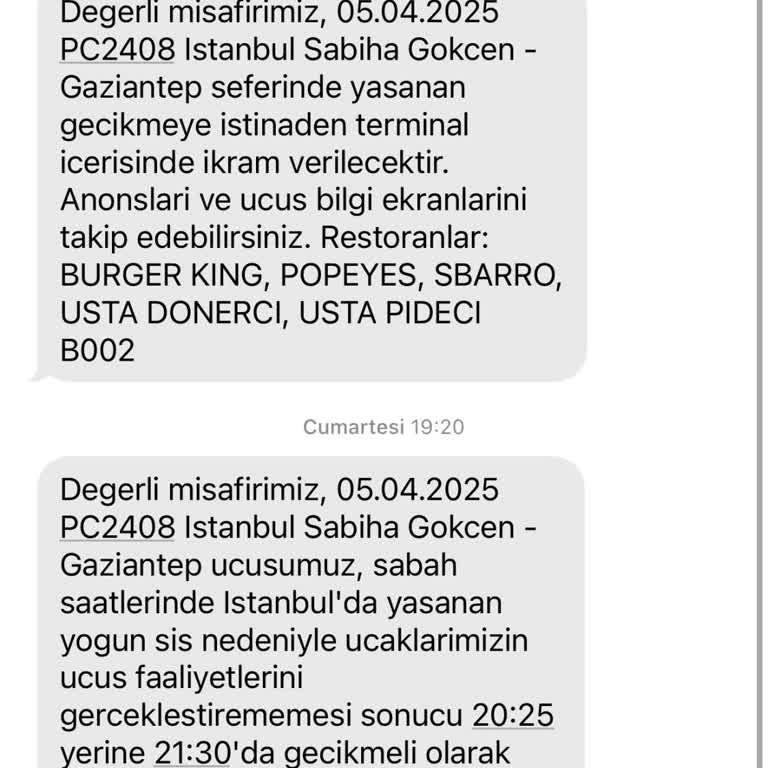 Yanıltıcı SMS Ve Eksik İkramlar Yolcuları Mağdur Ediyor