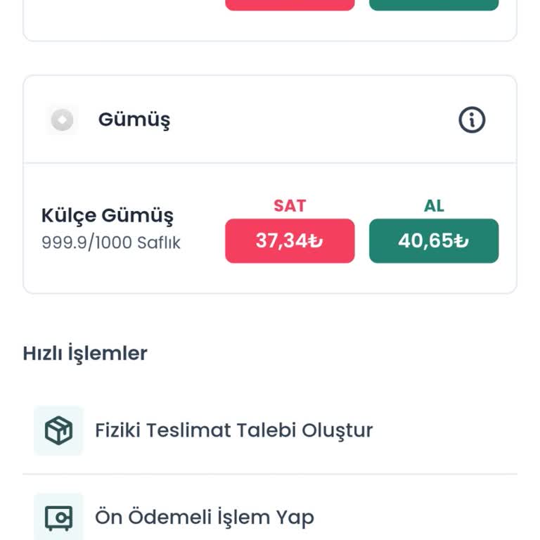Gümüş Alım Satımında Yüksek Makas Farkı Sorunu