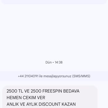 Vaycasino Israrlı Ve Rahatsız Edici SMS'ler