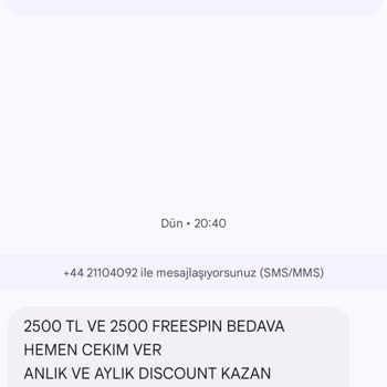 Vaycasino Israrlı Ve Rahatsız Edici SMS'ler