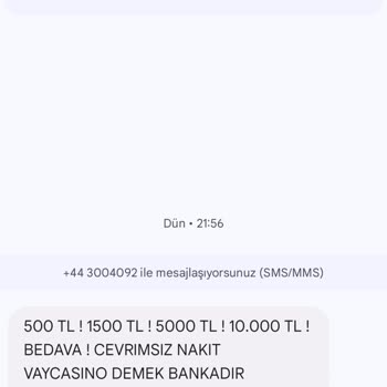 Vaycasino Israrlı Ve Rahatsız Edici SMS'ler
