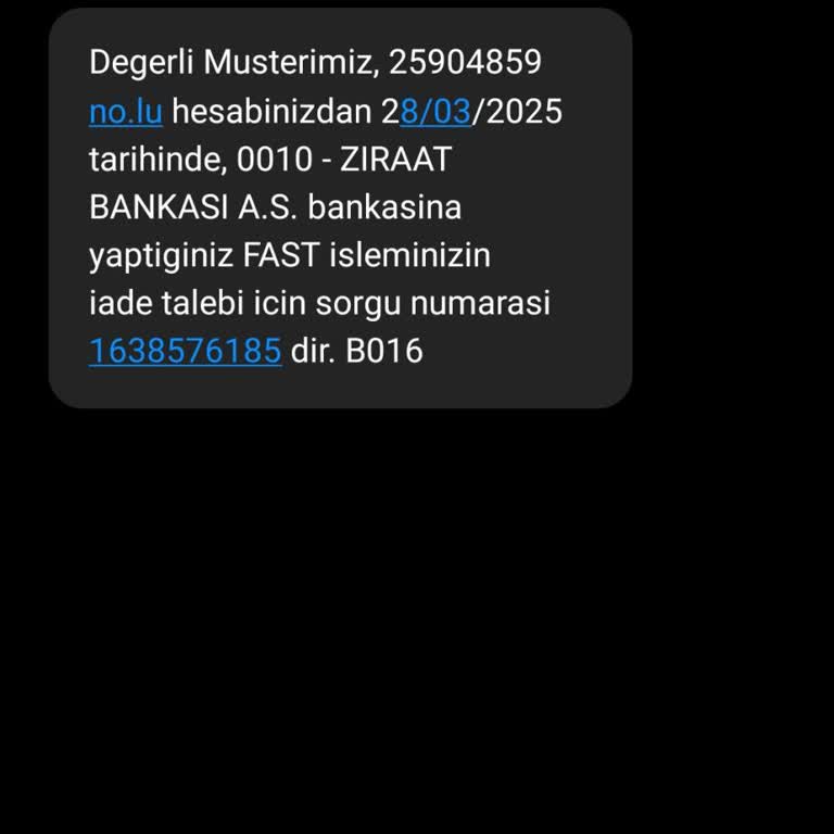 Yanlışlıkla Gönderilen EFT'nin İadesi Bekleniyor