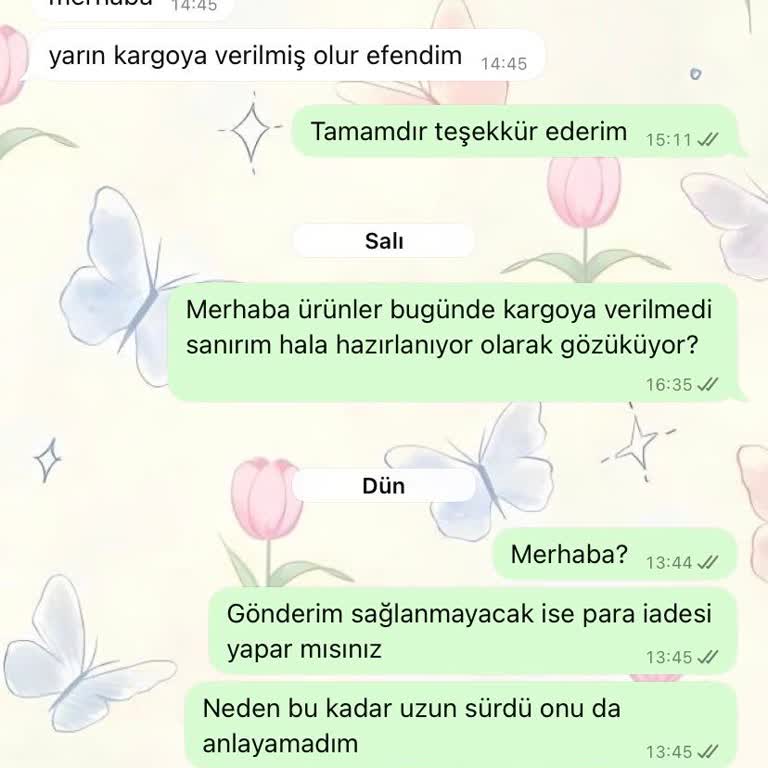 Kargoya Verilmeyen Ürünler Ve Geciken Ücret İadesi