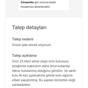 Kullanılmış Ürün Ve Geciken İade Süreci: Hepsiburada'da Hayal Kırıklığı