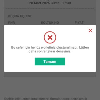 E-Biletimi 13 Gündür Alamıyorum