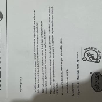 Merrell Ayakkabıda Kalıcı Üretim Hatası Ve Yetersiz Müşteri Hizmeti