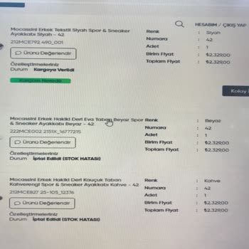 Mocassini Ayakkabı Siparişim İptal Edildi Ve Güven Sorunu Yaşadım