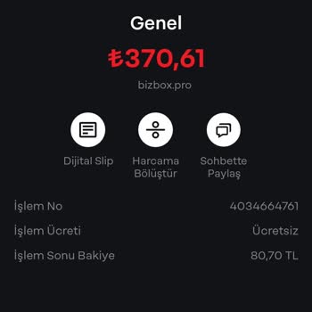 Bizbox Pro Hesabımdan İzinsiz Para Çekimi Ve İade Talebi