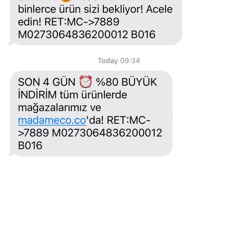 İstenmeyen SMS'ler İçin İptal Talebi