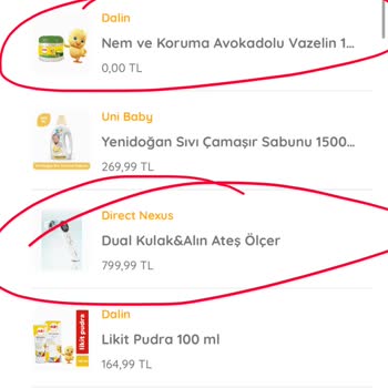 Siparişimdeki Ateş Ölçer Gönderilmedi