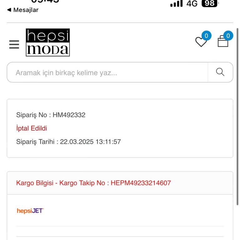 Hepsi Moda İade Sürecinde Beklenmedik Gecikme