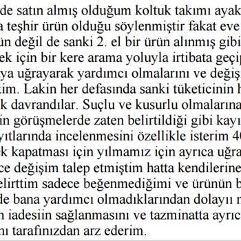 Gündoğdu Mobilya İle Yaşanan Hizmet Sorunları