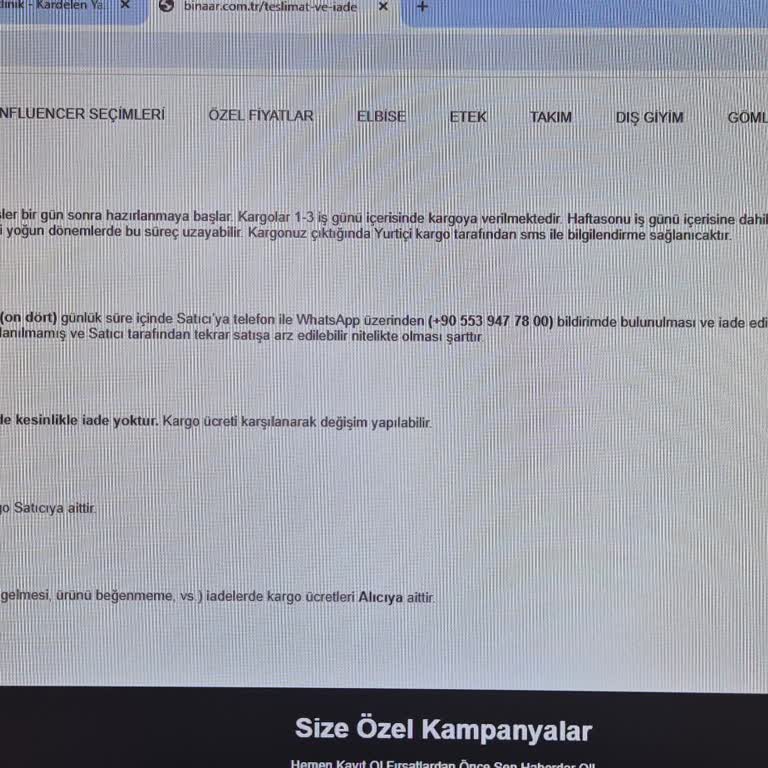 İade Sürecinde Müşteri Oyalama Ve Yanıltıcı Bilgilendirme