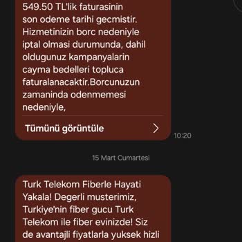 Yanlış Kişiye Ait Fatura Mesajları Sorunu