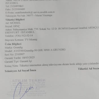 Kırık TV İçin İade Mücadelesi