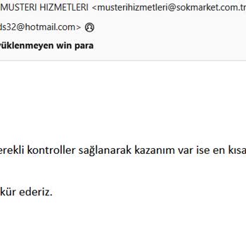 Şok Marketler'de Winpara Yükleme Sorunu