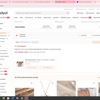 Trendyol'da Altın Ürün İadesi Sorunu Ve Çelişkili Bilgiler