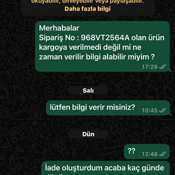 İletişimsizlik Ve İade Sorunları
