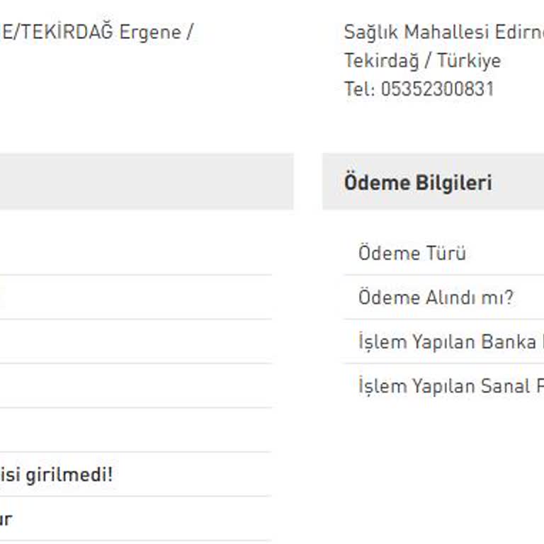 Dermoevim'den 903 TL'lik Sipariş Belirsizliği