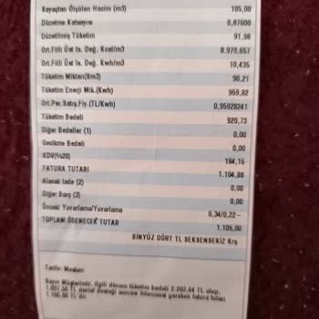 Doğal Gaz Faturasında Yanlış Hesaplama Ve Haksız Kazanç