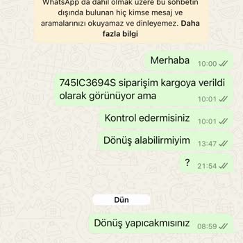Kargolanmayan Ürün Ve Ulaşılamayan Müşteri Hizmetleri