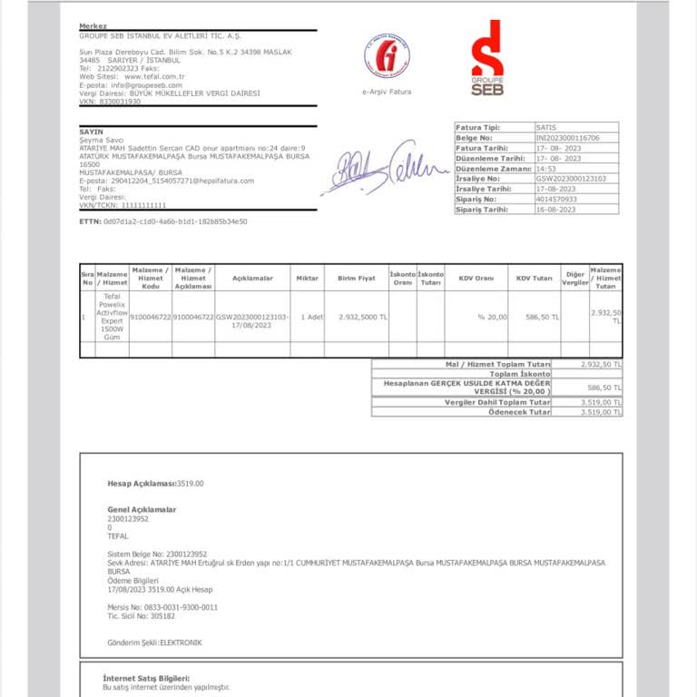 Garanti Kapsamındaki Tefal Robot İçin Haksız Ücret Talebi