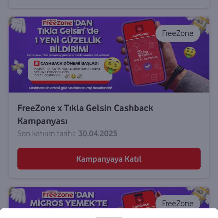 Vodafone Pay Kampanyalarına Katılamama Sorunu
