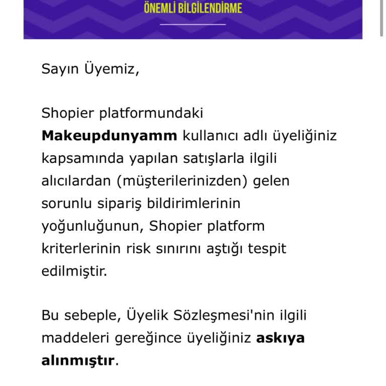 Askıya Alınan Hesap Ve Yanıtsız Kalan Mailler
