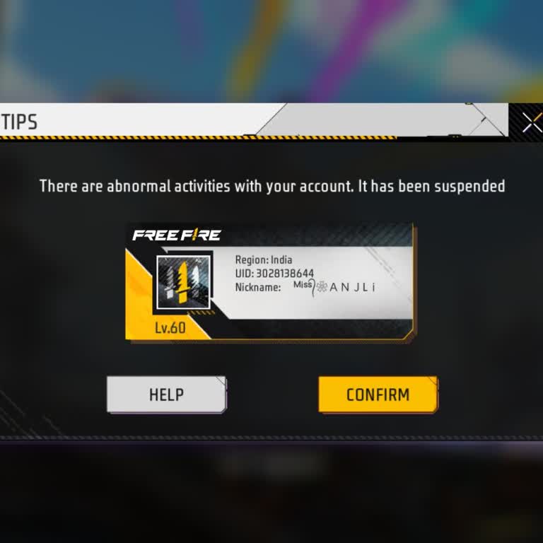 Please Unban My Free Fire Max ID