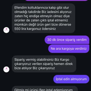 Koltuk Örtüsü Siparişi İptalinde Yüksek Kargo Ücreti Sorunu