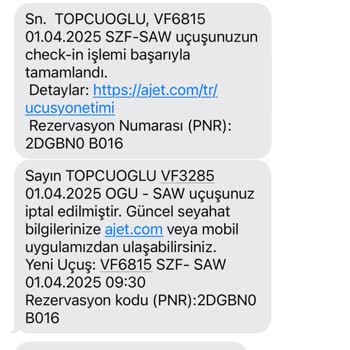 İptal Edilen Uçuş Ve Yetersiz Bilgilendirme Sonucu Maddi Zarar