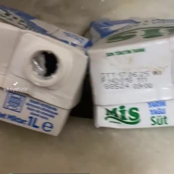 Tarihi Henüz Geçmemiş ve Paketi Dahi Açılmamış Küflü Mis Marka Süt