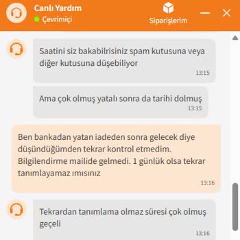 İptal Edilen Sipariş Ve Kullanılamayan Kupon Hakkı