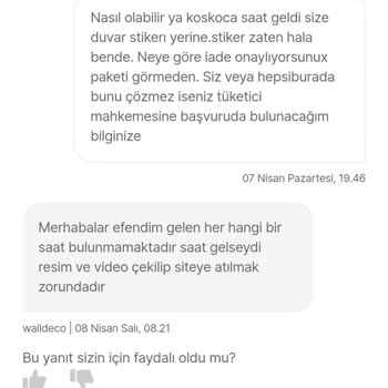 Yanlış Paket Alımıyla Kaybolan Duvar Saati