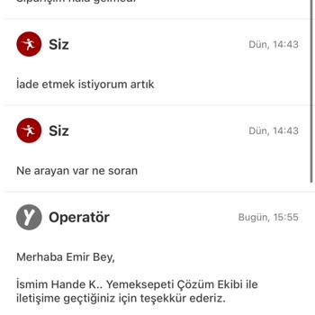 Yemeksepeti Siparişim Teslim Edilmedi Ve Mağdur Edildim
