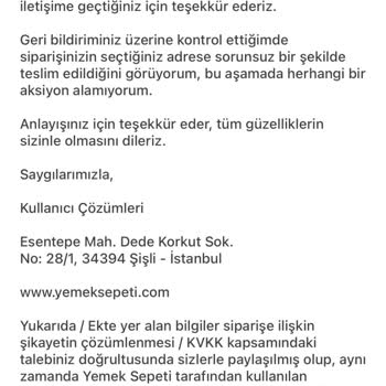 Yemeksepeti Siparişim Teslim Edilmedi Ve Mağdur Edildim