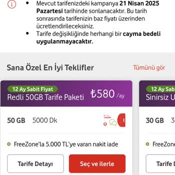 Vodafone Tarife Fiyatlarında Ani Artış Şoku