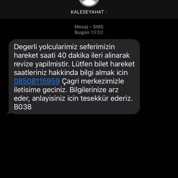 Bilet Saati Değişikliği Ve İptal Sorunu